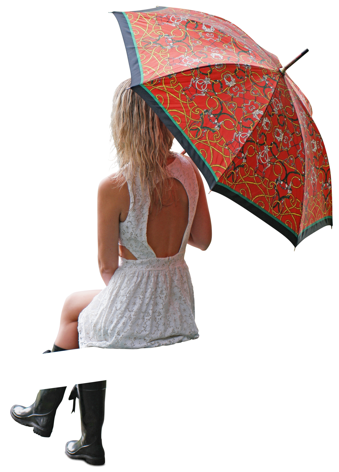 Girl Umbrella PNG Clipart