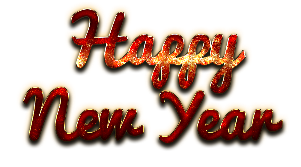 Feliz año nuevo letra PNG clipart