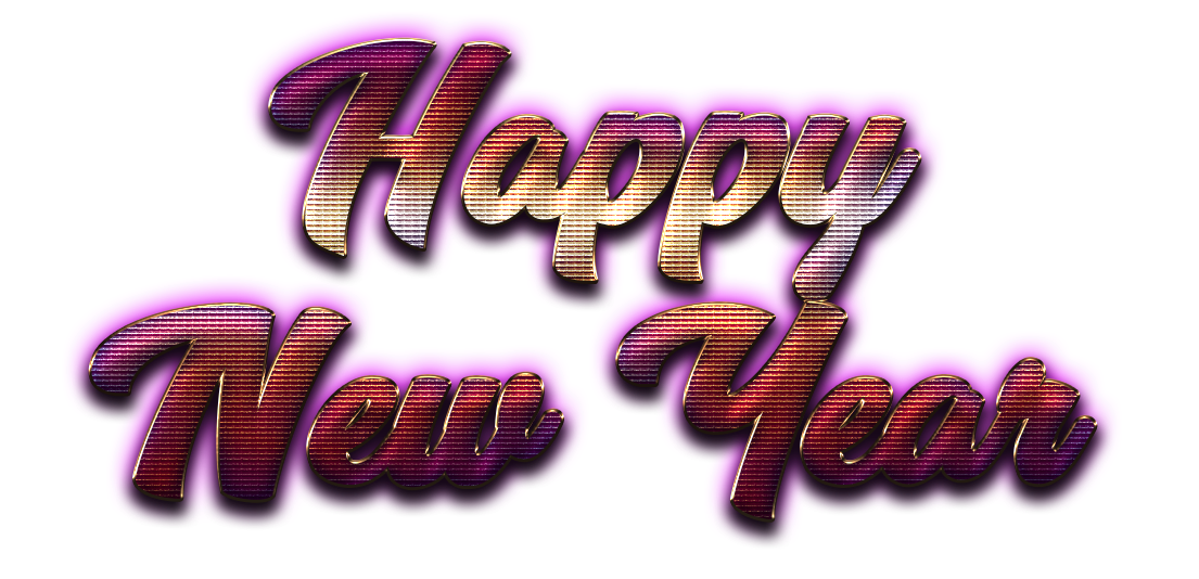 Feliz año nuevo letra PNG HD
