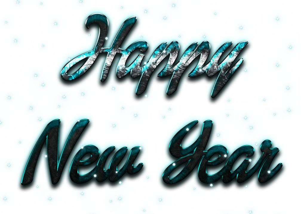 Feliz año nuevo letra PNG imagen