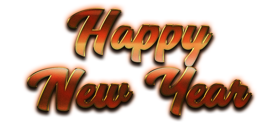 Happy New Year Letter PNG Transparent Image