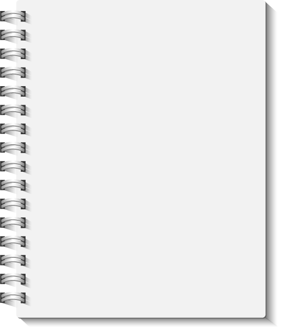 Cuaderno PNG transparente Background