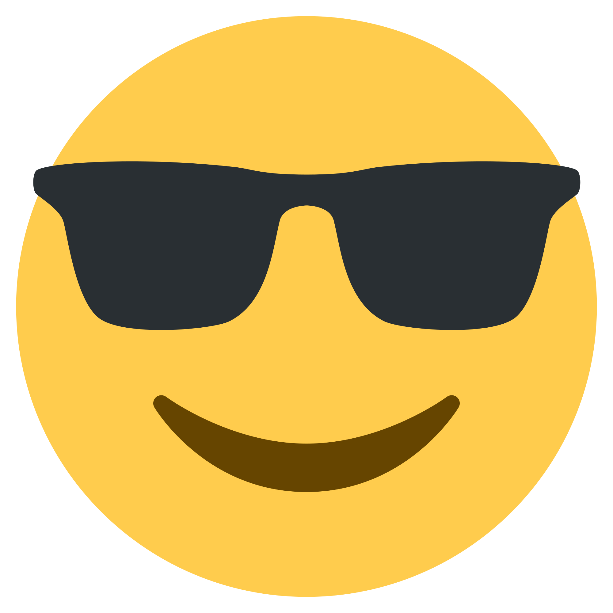 Lunettes de soleil emoji PNG Transparent Background