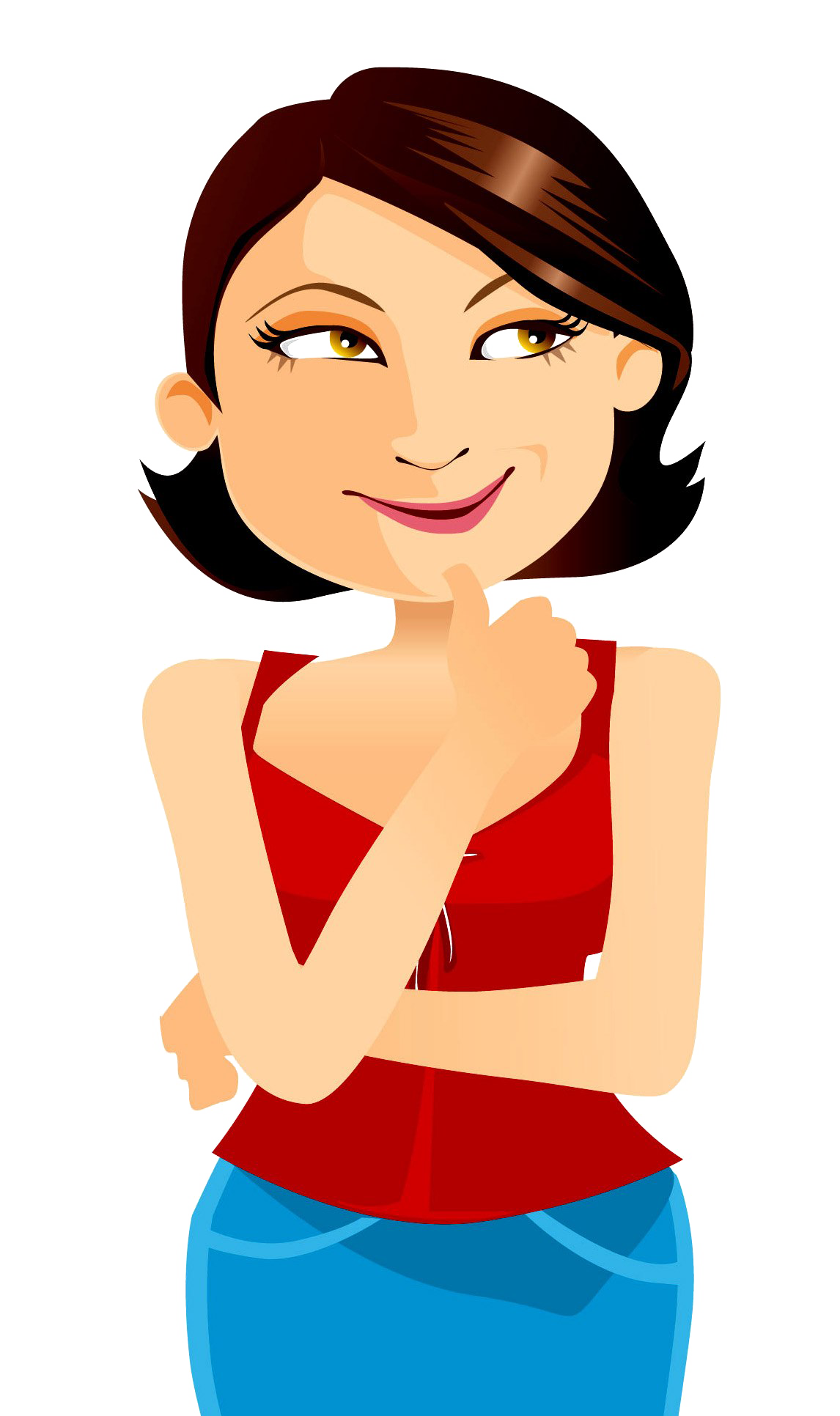 Thinking Woman PNG Image Free Download
