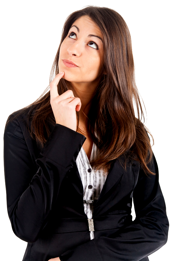 Thinking Woman PNG Transparent