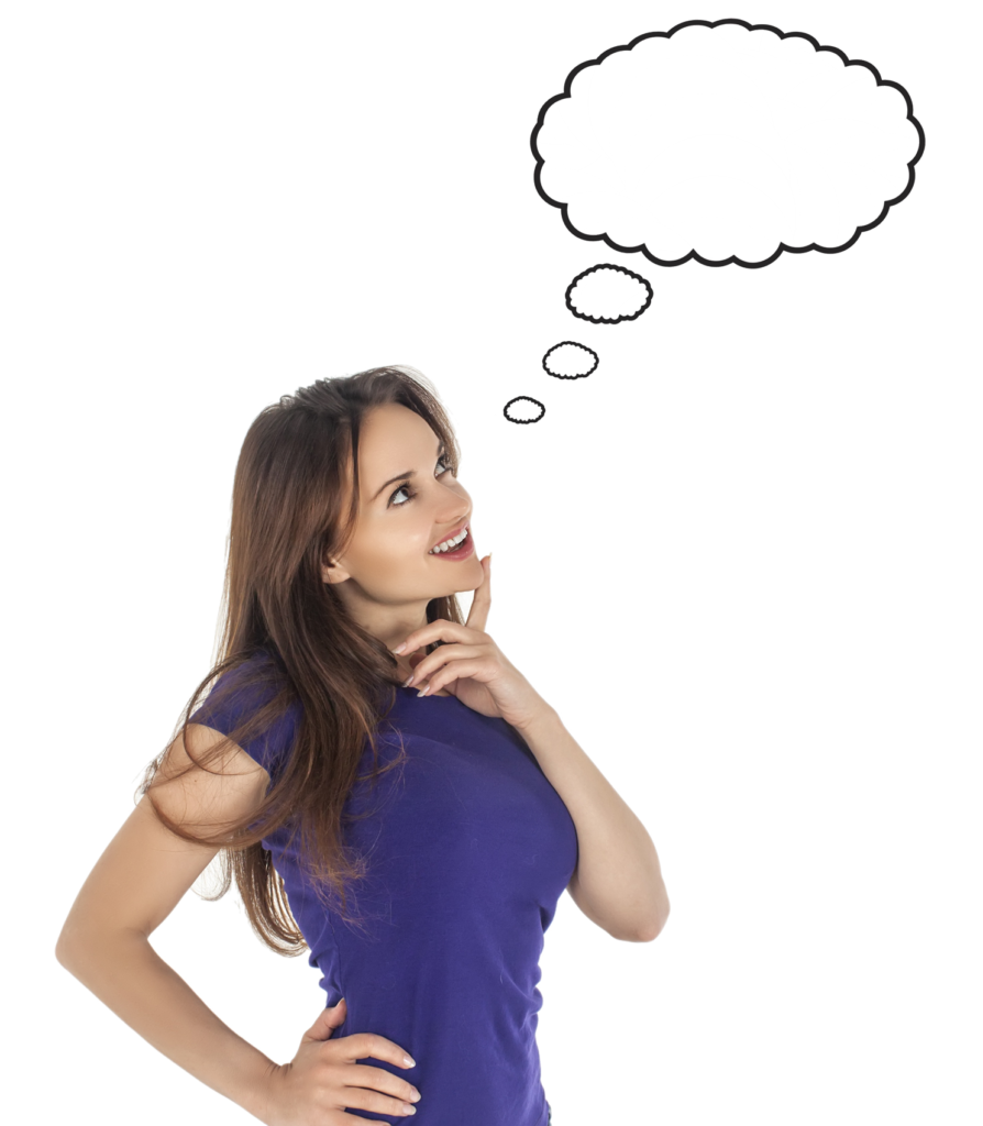 Thinking Woman Transparent Background