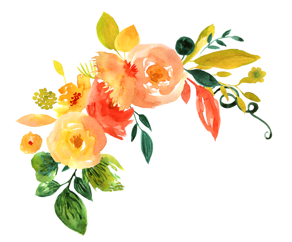 Watercolor Flowers PNG File Download Free
