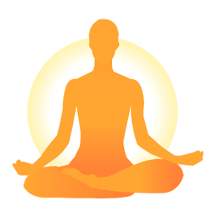 Yoga respirando PNG transparente
