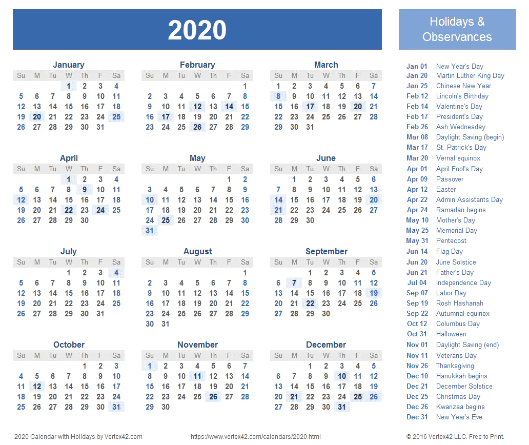 2020 Calendar Transparent Background