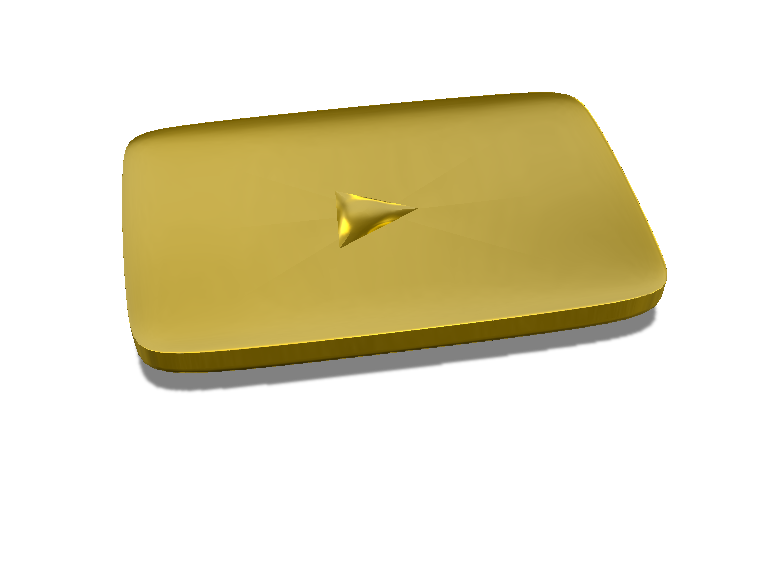 Gold Play Button Transparent PNG