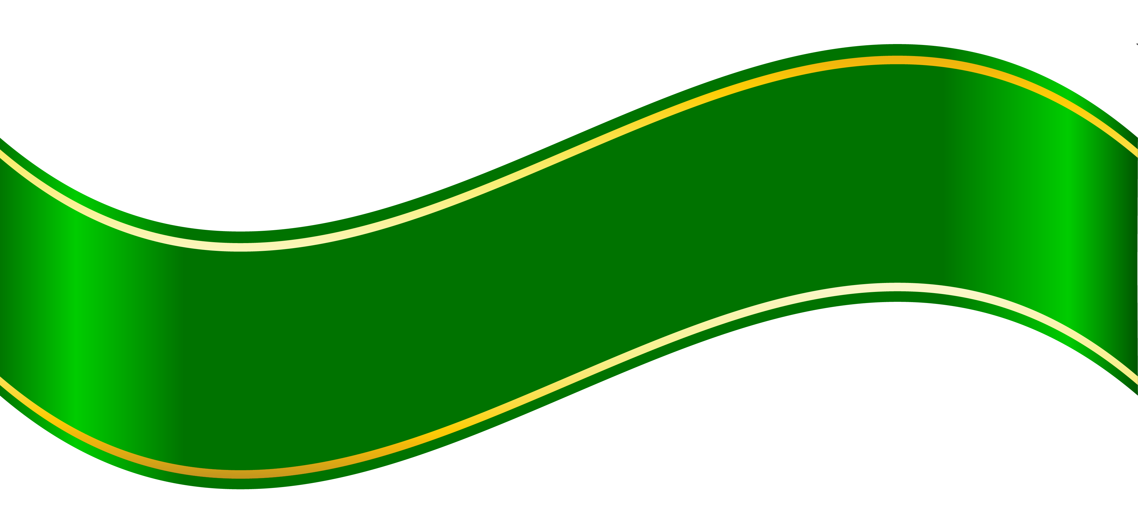 Зеленая лента PNG прозрачный