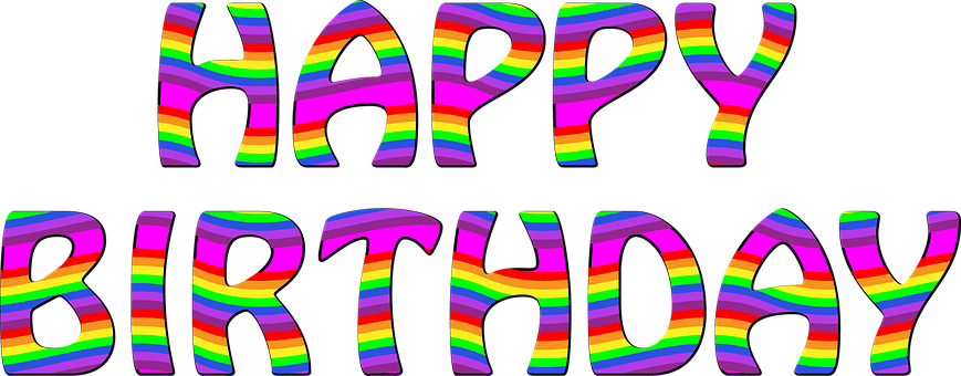 Happy Birthday Text PNG HD