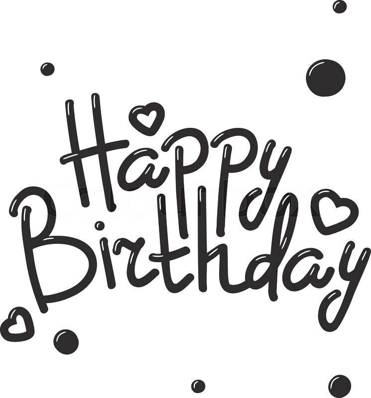 Happy Birthday Text PNG Image