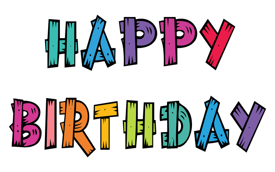 Happy Birthday Text PNG Transparent Image