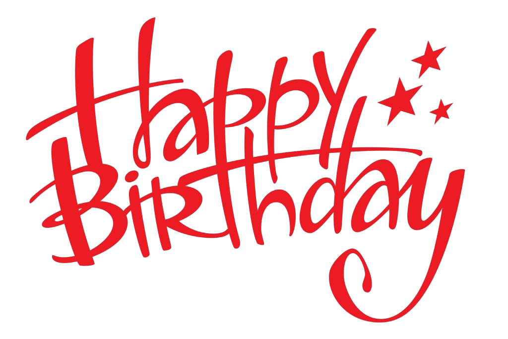 Happy Birthday Text PNG Transparent