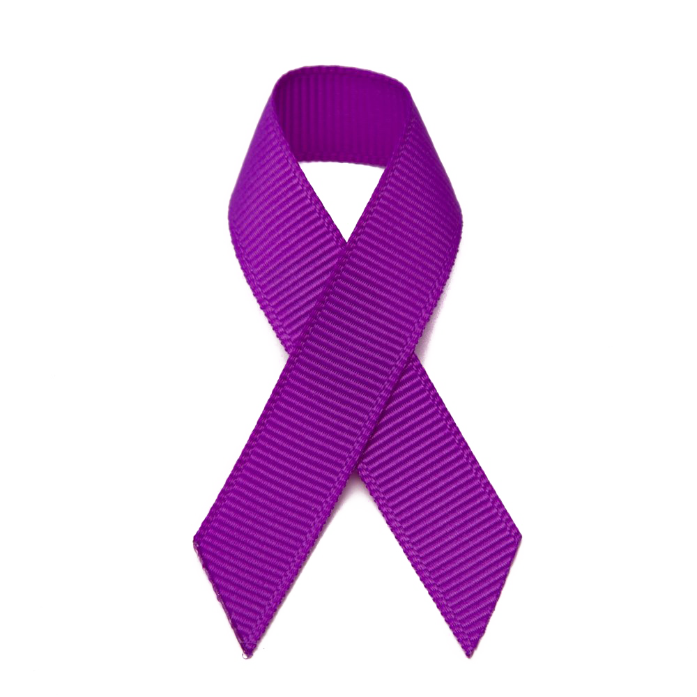 Purple Awareness Ribbon PNG Background Image