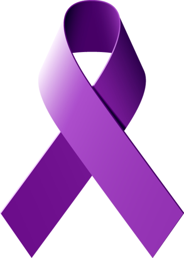 Purple Awareness Ribbon PNG Image