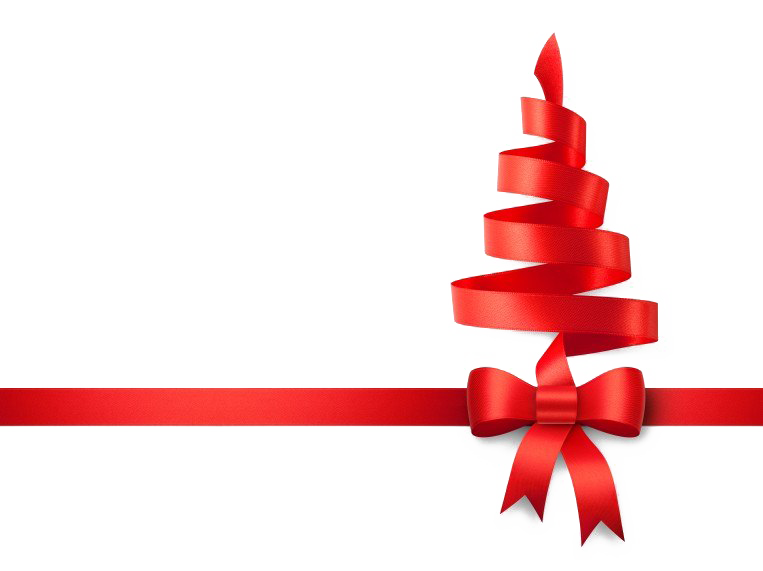 Red Christmas Ribbon Background PNG