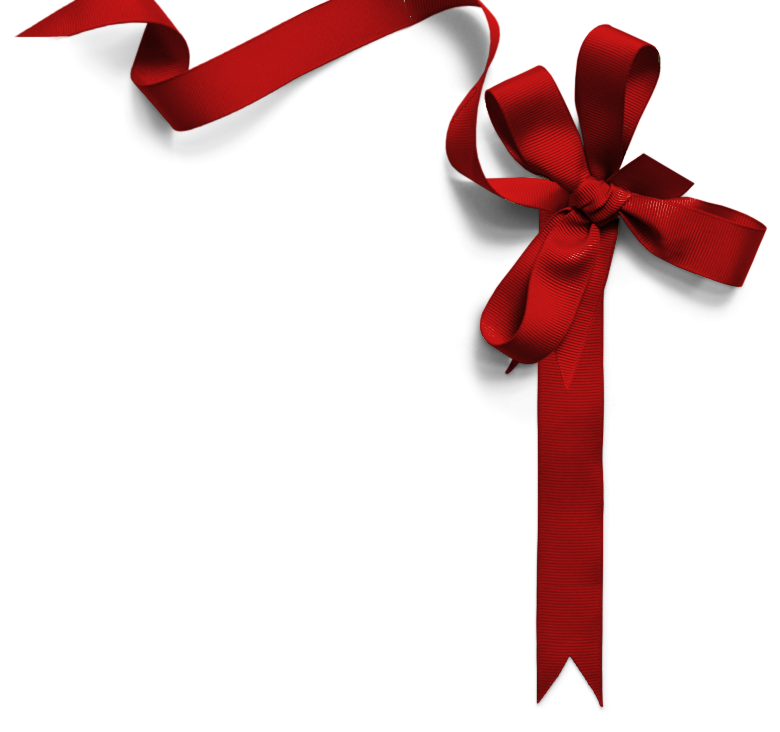 Red Christmas Ribbon PNG File