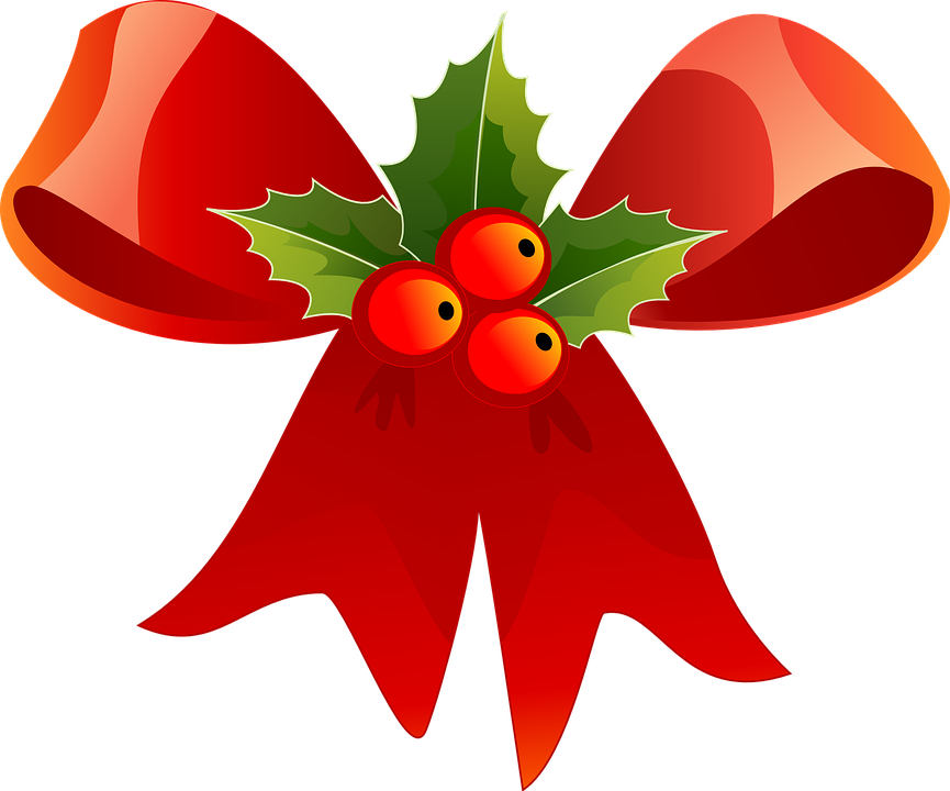 Red Christmas Ribbon PNG Libreng Download