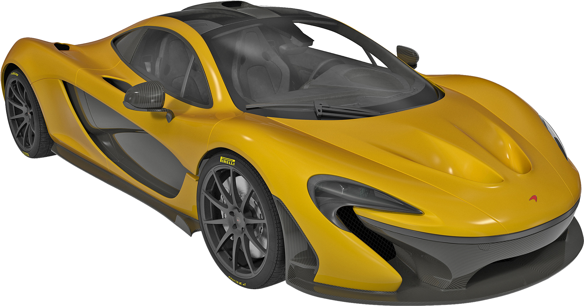 Gele McLaren PNG-fotos