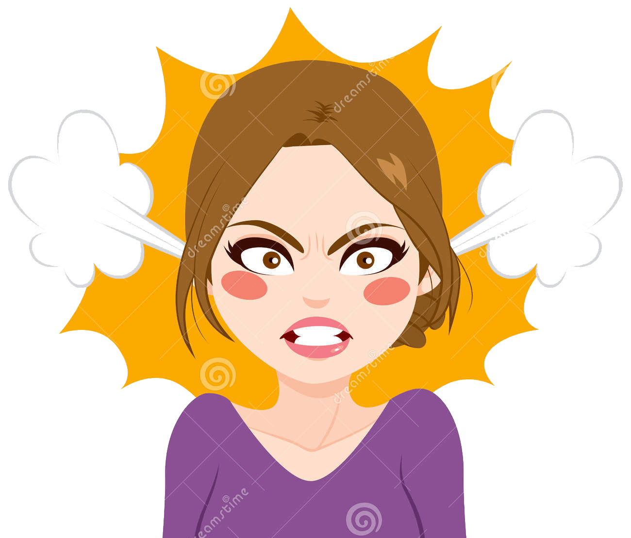 Angry Girl PNG Isolated File