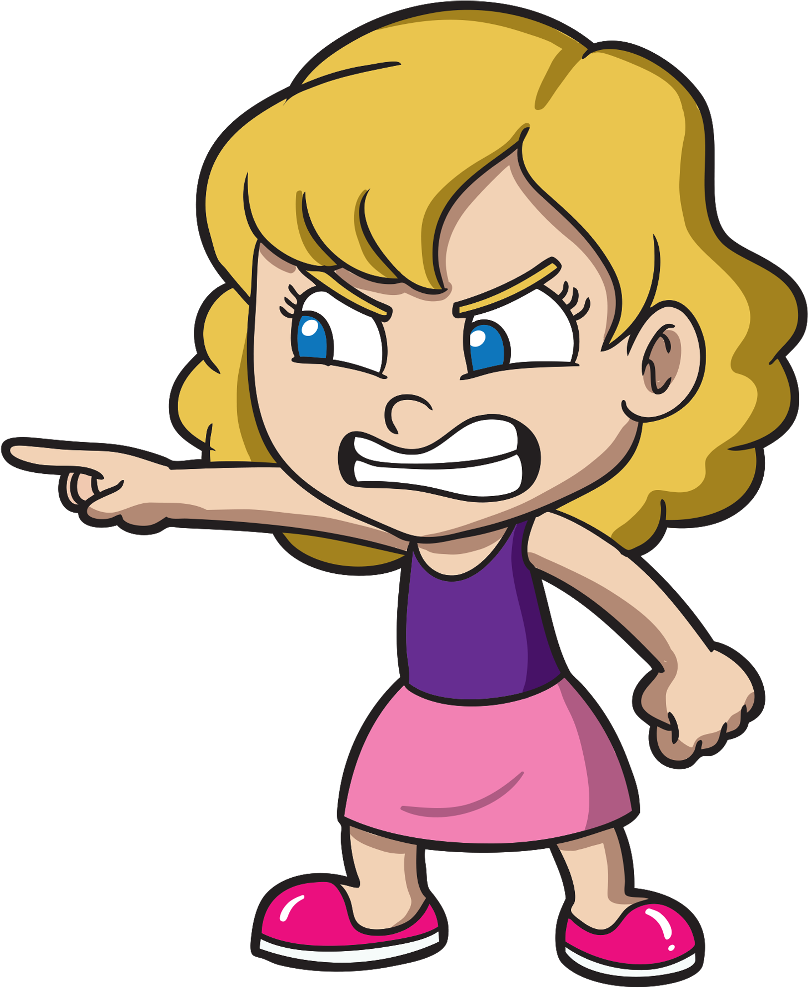 Angry Girl PNG Isolated HD
