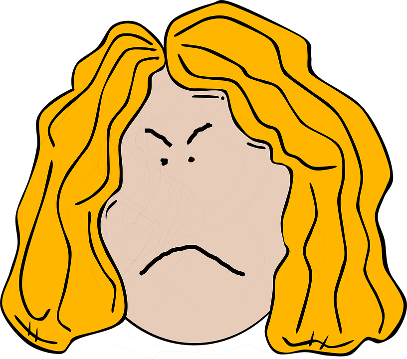 Angry Girl PNG Isolated Image