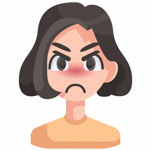 Angry Girl PNG Picture