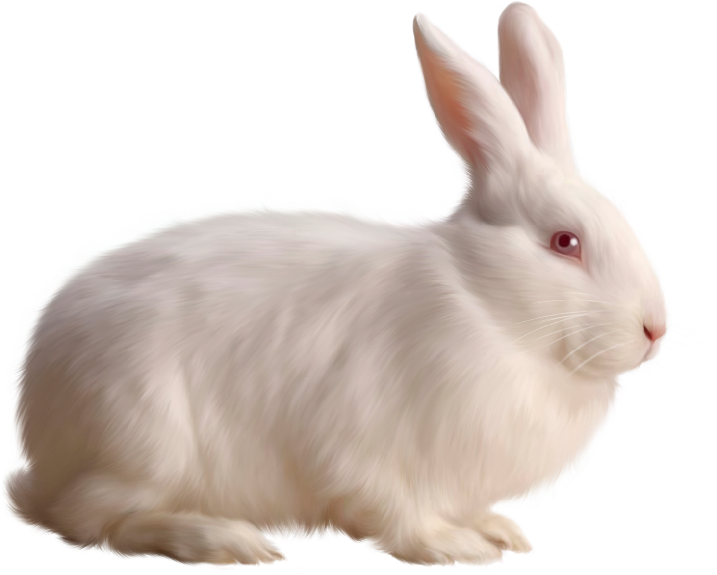 Прозрачный белый кролик кролик PNG